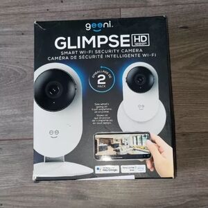 GEENI Glimpse HD 1080p Two Smart Security Cameras White